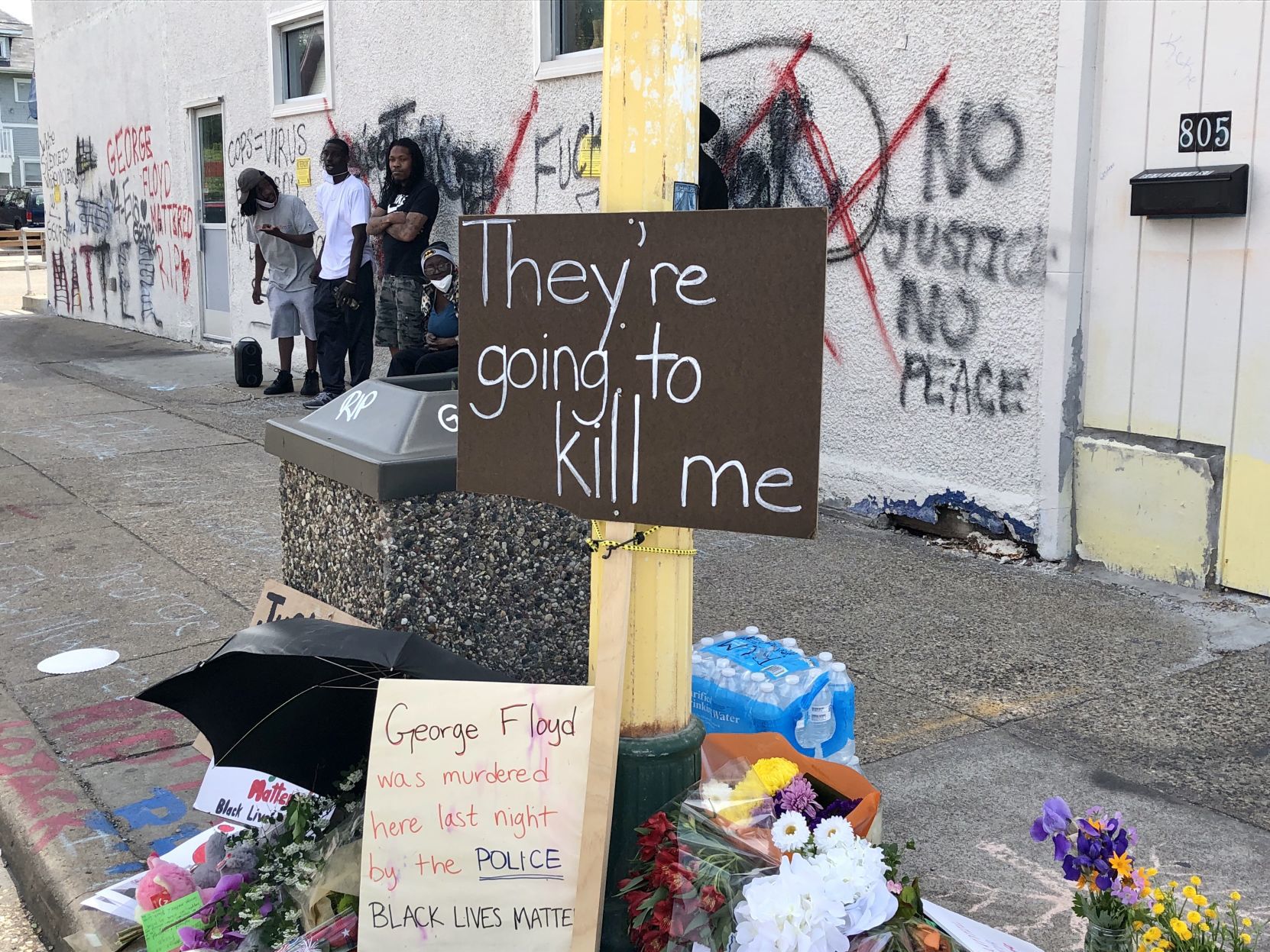 George Floyd memorial gathering in Minneapolis